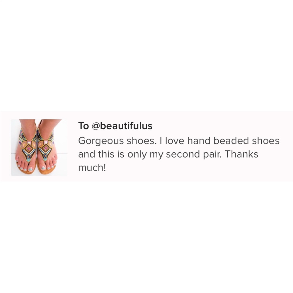 NIB Aztec Multicolor Hand Beaded Sandals - Picture 6 of 6